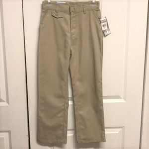 Genuine School Uniform Tan Cotton Blend Khakis Pants Boy Size 12 Beige NWT